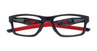 Polished Black Ink Oakley Crosslink Rectangle Glasses - Flat-lay