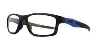 Satin Black Oakley Crosslink Rectangle Glasses - Angle