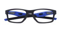 Satin Black Oakley Crosslink Rectangle Glasses - Flat-lay