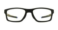 Satin Black Oakley Crosslink Rectangle Glasses - Front