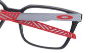 Satin Grey Smoke Oakley Dehaven -53 Rectangle Glasses - Detail