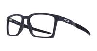 Satin Black Oakley Exchange Rectangle Glasses - Angle