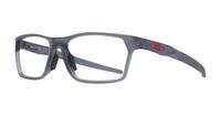 Satin Grey Smoke Oakley Hex Jactor OO8032 Rectangle Glasses - Angle