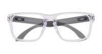 Polished Clear Oakley Holbrook-56 Square Glasses - Flat-lay