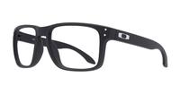 Satin Black Oakley Holbrook-56 Square Glasses - Angle
