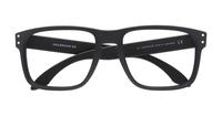 Satin Black Oakley Holbrook-56 Square Glasses - Flat-lay