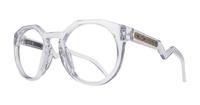 Polished Clear Oakley HSTN OO8139 Round Glasses - Angle