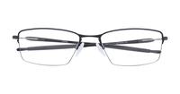 Satin Black Oakley Lizard Rectangle Glasses - Flat-lay