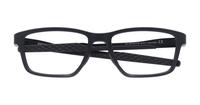 Satin Black Oakley Metalink-55 Rectangle Glasses - Flat-lay