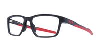Satin Black/Red Oakley Metalink-55 Rectangle Glasses - Angle