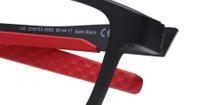 Satin Black/Red Oakley Metalink-55 Rectangle Glasses - Detail