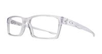 Polished Clear Oakley Overhead OO8060 Rectangle Glasses - Angle