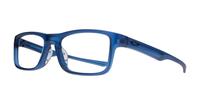 Matte Translucent Blue Oakley Plank 2.0-51 Rectangle Glasses - Angle