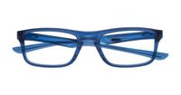 Matte Translucent Blue Oakley Plank 2.0-51 Rectangle Glasses - Flat-lay