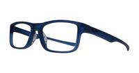 Matte Translucent Blue Oakley Plank 2.0-53 Rectangle Glasses - Angle
