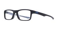 Satin Black Oakley Plank 2.0-53 Rectangle Glasses - Angle
