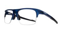 Matte Translucent Blue Oakley Plazlink OO8061 Rectangle Glasses - Angle