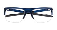 Matte Translucent Blue Oakley Plazlink OO8061 Rectangle Glasses - Flat-lay