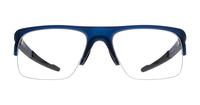 Matte Translucent Blue Oakley Plazlink OO8061 Rectangle Glasses - Front