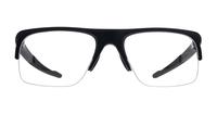 Satin Black Oakley Plazlink OO8061 Rectangle Glasses - Front
