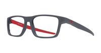 Satin Light Steel Oakley Port Bow Rectangle Glasses - Angle