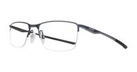 Dark Matte Silver / Blue Oakley Socket 5.5 -54 Oval Glasses - Angle