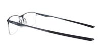 Dark Matte Silver / Blue Oakley Socket 5.5 -54 Oval Glasses - Side