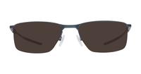 Dark Matte Silver / Blue Oakley Socket 5.5 -54 Oval Glasses - Sun