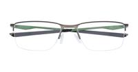 Satin Pewter Oakley Socket 5.5 -54 Oval Glasses - Flat-lay