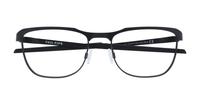 Satin Black Oakley Tail Pipe -55 Rectangle Glasses - Flat-lay