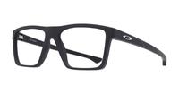 Satin Black Oakley Volt Drop Square Glasses - Angle