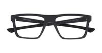 Satin Black Oakley Volt Drop Square Glasses - Flat-lay