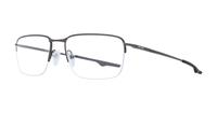 Pewter Oakley Wingback SQ Oval Glasses - Angle