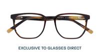 Brown Perri Kiely x LR NINETEEN Square Glasses - Flat-lay