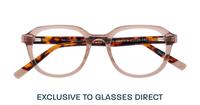 Brown Perri Kiely x LR TWENTYONE Round Glasses - Flat-lay