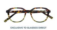 Green Ombre Perri Kiely x LR TWENTYONE Round Glasses - Flat-lay
