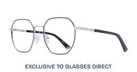 Black/Silver Perri Kiely x LR TWENTYTWO Square Glasses - Angle