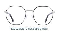 Black/Silver Perri Kiely x LR TWENTYTWO Square Glasses - Front