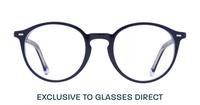 Blue Perri Kiely x LR ZEROTHREE Round Glasses - Front