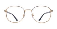 Gold Persol PO1007V Oval Glasses - Front