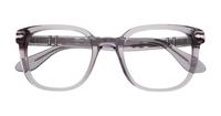 Transparent Grey Persol PO3263V Square Glasses - Flat-lay