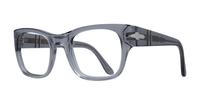 Transparent Grey Persol PO3297V Rectangle Glasses - Angle