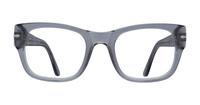 Transparent Grey Persol PO3297V Rectangle Glasses - Front