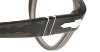 Transparent Taupe Gray Persol PO3312V Square Glasses - Detail