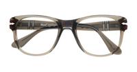 Transparent Taupe Gray Persol PO3312V Square Glasses - Flat-lay