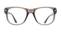 Transparent Taupe Gray Persol PO3312V Square Glasses - Front