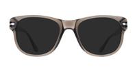 Transparent Taupe Gray Persol PO3312V Square Glasses - Sun