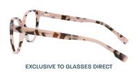 Pink Havana Pink Ribbon Primrose Cat-eye Glasses - Side