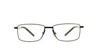 Matt Black Polaroid D502 Rectangle Glasses - Front