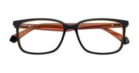 Black/Orange Polaroid PLD D394 Rectangle Glasses - Flat-lay